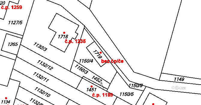 Třebechovice pod Orebem 46457160 na parcele st. 1719 v KÚ Třebechovice pod Orebem, Katastrální mapa