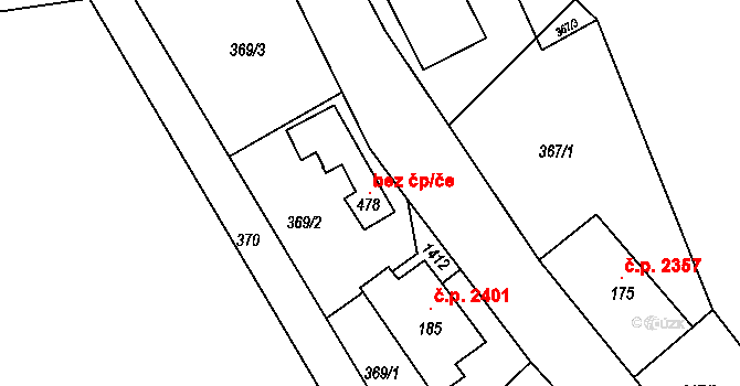 Šumperk 101443161 na parcele st. 478 v KÚ Horní Temenice, Katastrální mapa