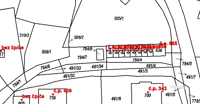 Maršov 509, Krupka na parcele st. 808 v KÚ Maršov u Krupky, Katastrální mapa