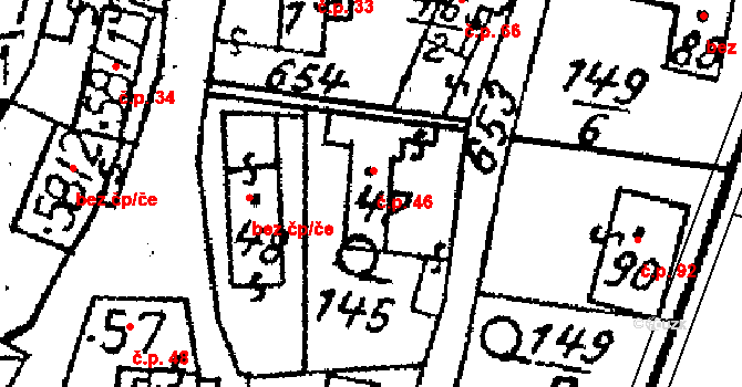 Jindice 46, Rašovice na parcele st. 47 v KÚ Jindice, Katastrální mapa