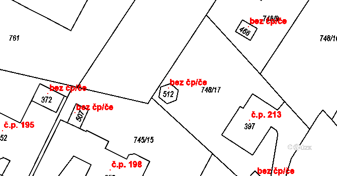 Havlíčkův Brod 115118161 na parcele st. 512 v KÚ Šmolovy u Havlíčkova Brodu, Katastrální mapa