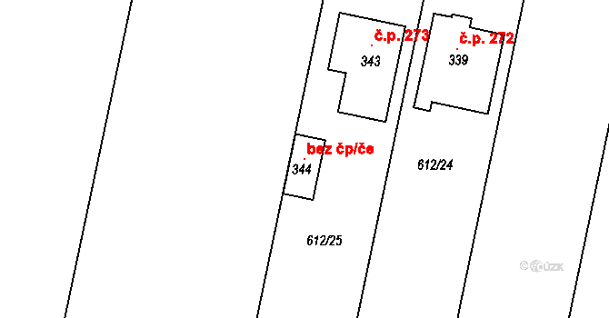 Mašovice 120516161 na parcele st. 344 v KÚ Mašovice u Znojma, Katastrální mapa