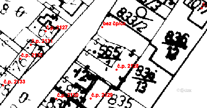 Podlusky 2128, Roudnice nad Labem na parcele st. 565/1 v KÚ Podlusky, Katastrální mapa