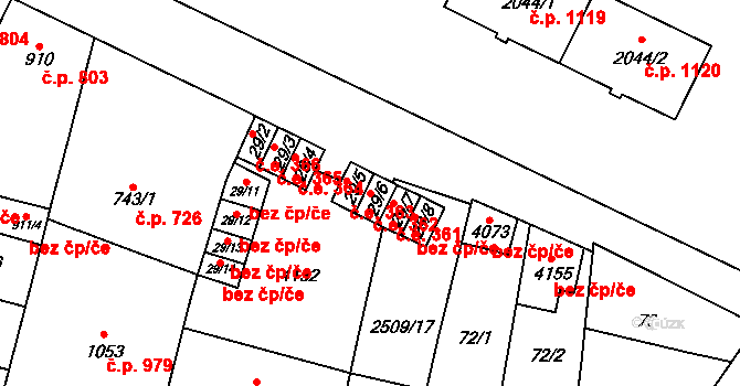 Kyjov 362 na parcele st. 29/6 v KÚ Kyjov, Katastrální mapa