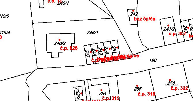 Ústí nad Labem 38817161 na parcele st. 248 v KÚ Neštěmice, Katastrální mapa