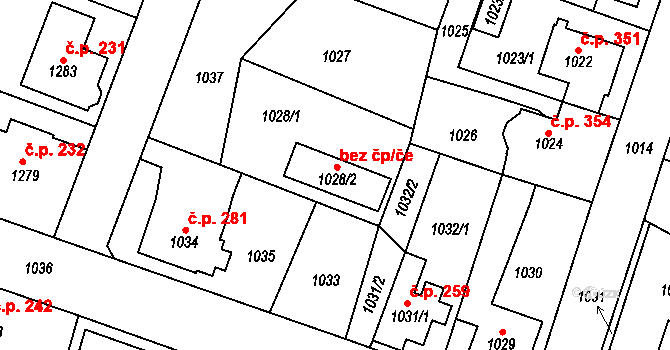 Praha 40369161 na parcele st. 1028/2 v KÚ Kolovraty, Katastrální mapa