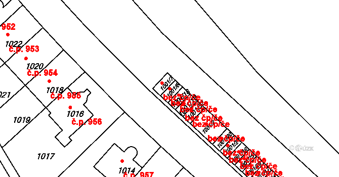 Praha 40442161 na parcele st. 1001/6 v KÚ Střešovice, Katastrální mapa