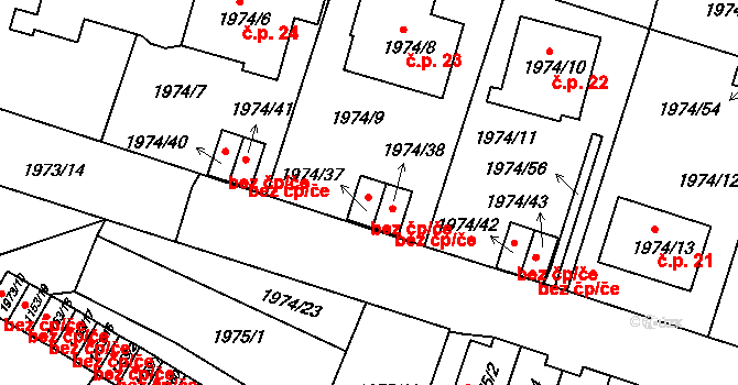 Vimperk 42707161 na parcele st. 1974/37 v KÚ Vimperk, Katastrální mapa