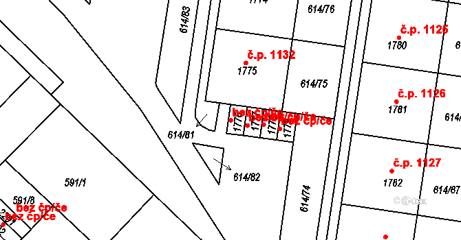 Neratovice 43031161 na parcele st. 1776 v KÚ Neratovice, Katastrální mapa