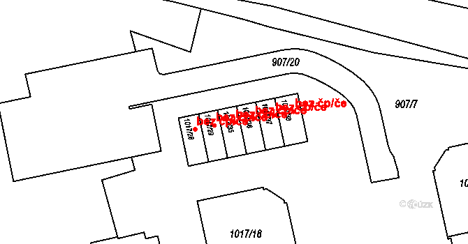 Holešov 43445161 na parcele st. 1017/35 v KÚ Holešov, Katastrální mapa