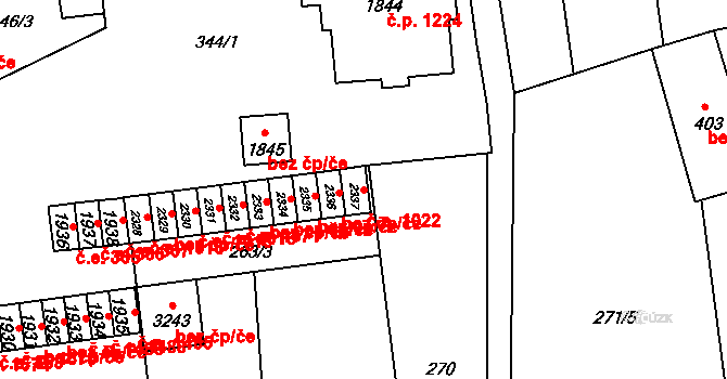 Lipník nad Bečvou I-Město 1022, Lipník nad Bečvou na parcele st. 2337 v KÚ Lipník nad Bečvou, Katastrální mapa