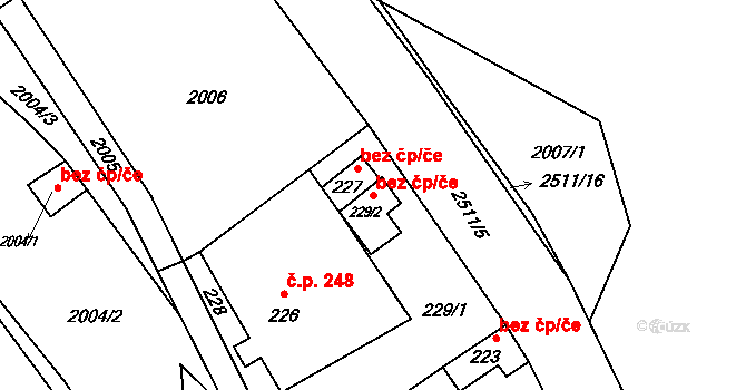 Česká Ves 44342161 na parcele st. 229/2 v KÚ Česká Ves, Katastrální mapa