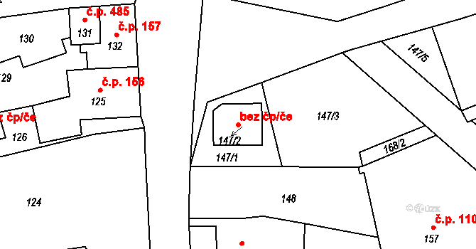Šluknov 45198161 na parcele st. 147/2 v KÚ Šluknov, Katastrální mapa