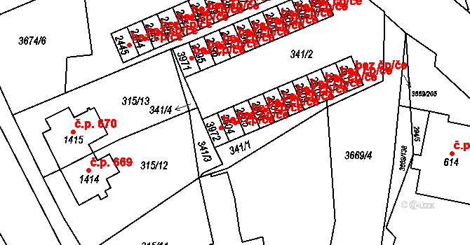 Lanškroun 45511161 na parcele st. 2604 v KÚ Lanškroun, Katastrální mapa