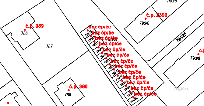 Frýdek-Místek 46622161 na parcele st. 790/16 v KÚ Frýdek, Katastrální mapa
