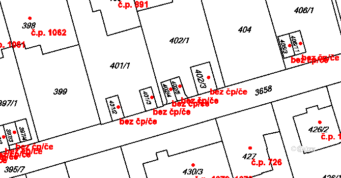Praha 46790161 na parcele st. 402/4 v KÚ Břevnov, Katastrální mapa