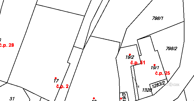 Vlkosovice 1, Černovice na parcele st. 18 v KÚ Vlkosovice, Katastrální mapa