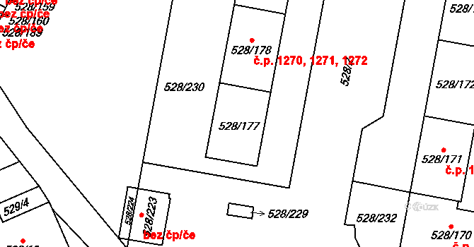 Chotěboř 1270,1271,1272 na parcele st. 528/177 v KÚ Chotěboř, Katastrální mapa