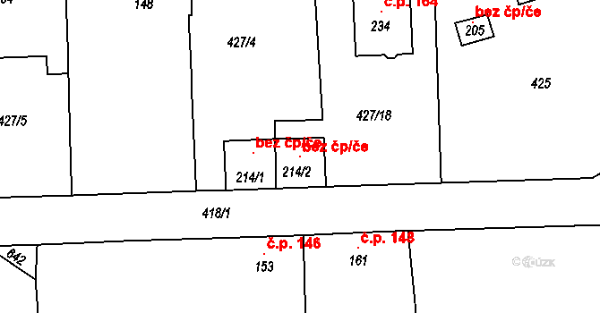 Slatina 103436162 na parcele st. 214/2 v KÚ Slatina u Velvar, Katastrální mapa