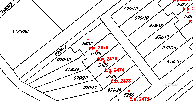 Dvůr Králové nad Labem 2475 na parcele st. 5488 v KÚ Dvůr Králové nad Labem, Katastrální mapa