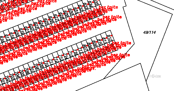 Prachovice 38064162 na parcele st. 807 v KÚ Prachovice, Katastrální mapa