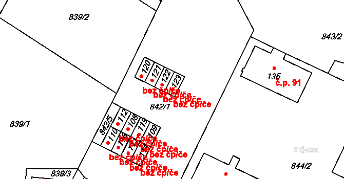 Záboří 40731162 na parcele st. 123 v KÚ Záboří u Blatné, Katastrální mapa