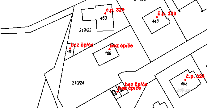 Peruc 41460162 na parcele st. 469 v KÚ Peruc, Katastrální mapa