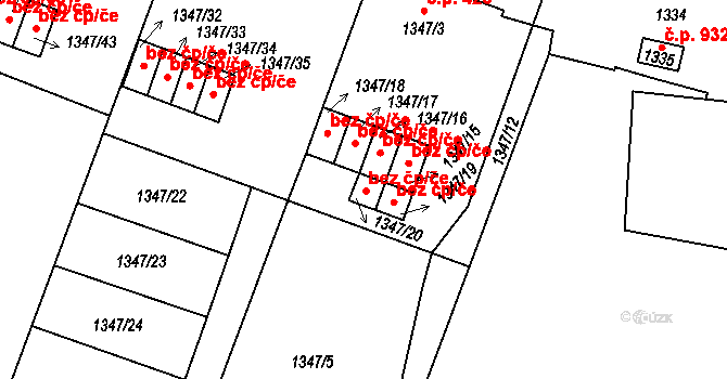 Soběslav 42044162 na parcele st. 1347/20 v KÚ Soběslav, Katastrální mapa