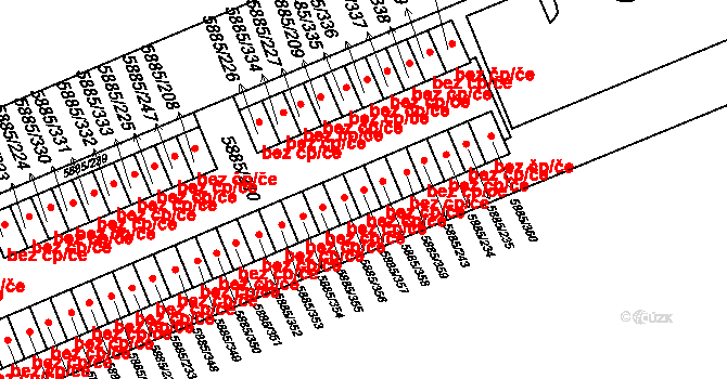 Chomutov 48305162 na parcele st. 5885/357 v KÚ Chomutov I, Katastrální mapa