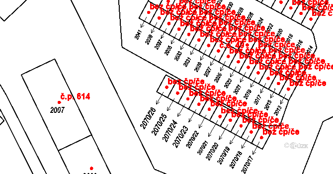 Krnov 48612162 na parcele st. 2070/26 v KÚ Krnov-Horní Předměstí, Katastrální mapa