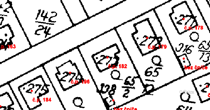 Kosoř 182 na parcele st. 273 v KÚ Kosoř, Katastrální mapa