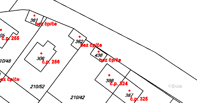 Načeradec 92381162 na parcele st. 436 v KÚ Načeradec, Katastrální mapa