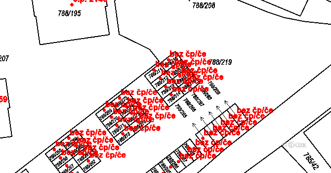 Boskovice 94869162 na parcele st. 788/313 v KÚ Boskovice, Katastrální mapa