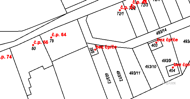 Cvrčovice 105881163 na parcele st. 395 v KÚ Cvrčovice, Katastrální mapa