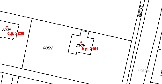 Dvůr Králové nad Labem 2161 na parcele st. 2515 v KÚ Dvůr Králové nad Labem, Katastrální mapa