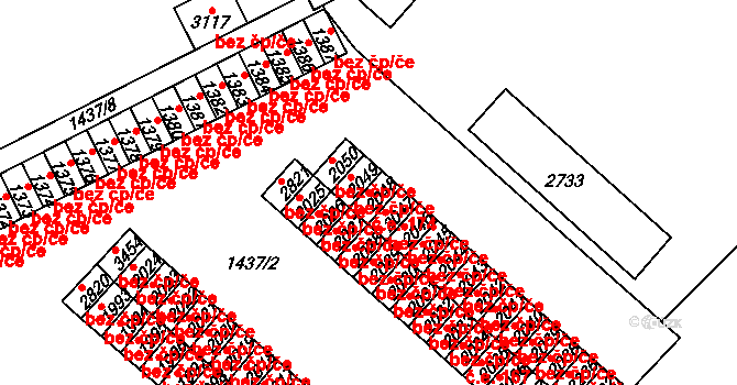 Vrchlabí 174 na parcele st. 2048 v KÚ Vrchlabí, Katastrální mapa