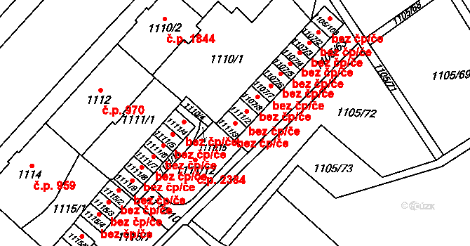 Mizerov 793, Karviná na parcele st. 1111/3 v KÚ Karviná-město, Katastrální mapa