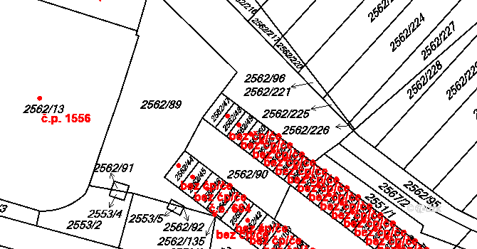 Teplice 39137163 na parcele st. 2562/49 v KÚ Teplice-Trnovany, Katastrální mapa
