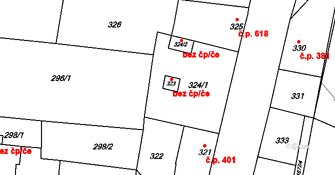 Kosmonosy 39282163 na parcele st. 323 v KÚ Kosmonosy, Katastrální mapa