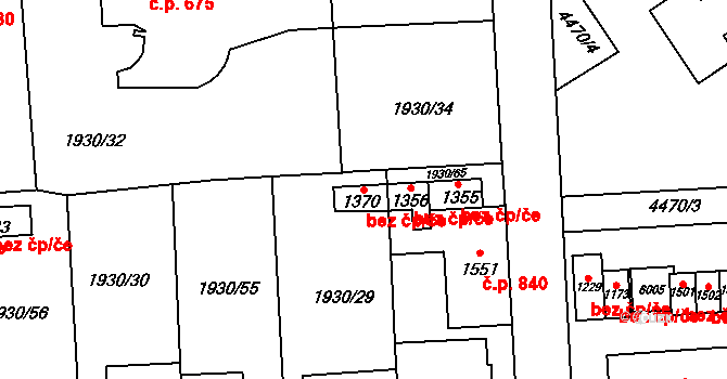 Hrušovany nad Jevišovkou 40959163 na parcele st. 1370 v KÚ Hrušovany nad Jevišovkou, Katastrální mapa