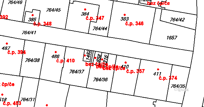 Blovice 46242163 na parcele st. 1316 v KÚ Blovice, Katastrální mapa