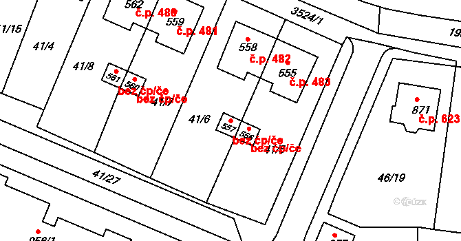 Lomnice nad Lužnicí 47567163 na parcele st. 557 v KÚ Lomnice nad Lužnicí, Katastrální mapa