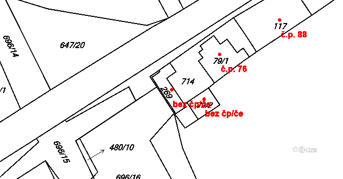 Chomutice 78973163 na parcele st. 269 v KÚ Chomutice, Katastrální mapa