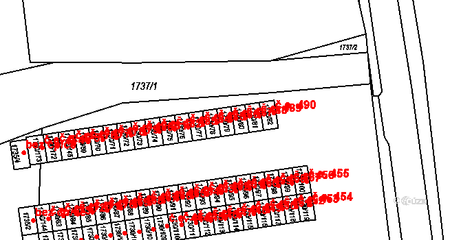 Miřetice u Klášterce nad Ohří 487, Klášterec nad Ohří na parcele st. 1730/79 v KÚ Miřetice u Klášterce nad Ohří, Katastrální mapa