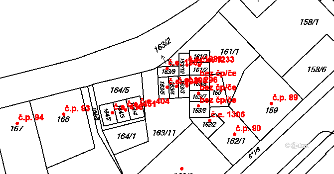 Český Těšín 294 na parcele st. 163/5 v KÚ Český Těšín, Katastrální mapa