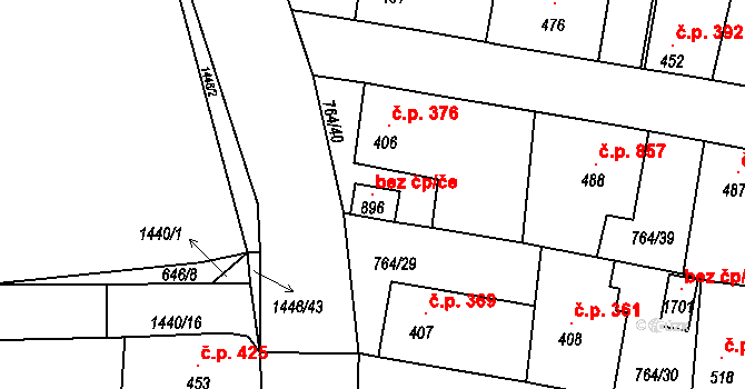 Blovice 39985164 na parcele st. 896 v KÚ Blovice, Katastrální mapa