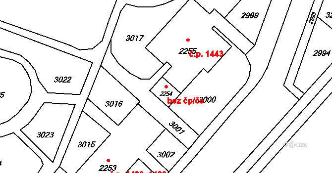 Opava 40626164 na parcele st. 2254 v KÚ Kateřinky u Opavy, Katastrální mapa