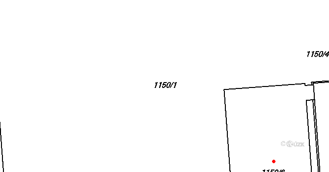 Hlohovec 40771164 na parcele st. 1150/1 v KÚ Hlohovec, Katastrální mapa