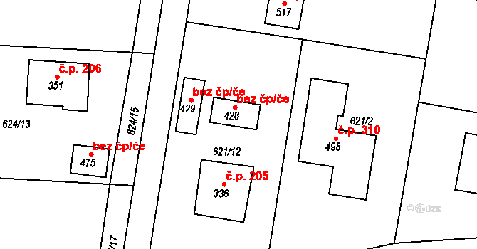 Kamenný Újezd 42796164 na parcele st. 428 v KÚ Kamenný Újezd u Rokycan, Katastrální mapa