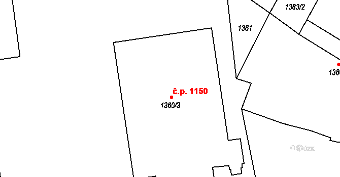 Mohelnice 44920164 na parcele st. 1360/3 v KÚ Mohelnice, Katastrální mapa